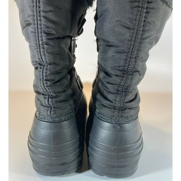 Sorel Kaufmam Canada Black Lined Rubber Fur Top Lace Up Snow Boots - Picture 10 of 11